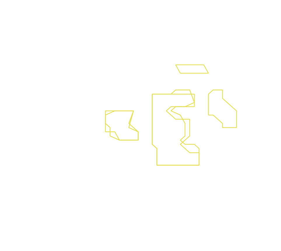 Daksegment ingezoomd met contourlijnen en structuurweergave