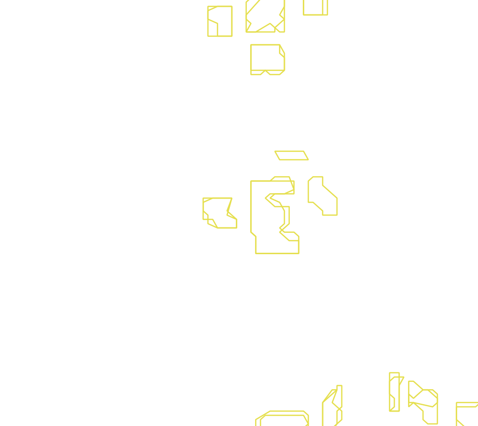 Daksegment met contourlijnen en structuurweergave
