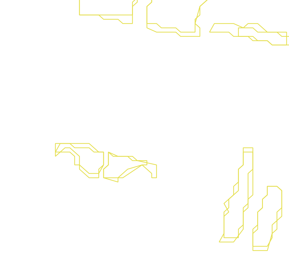 Daksegment ingezoomd met contourlijnen en structuurweergave