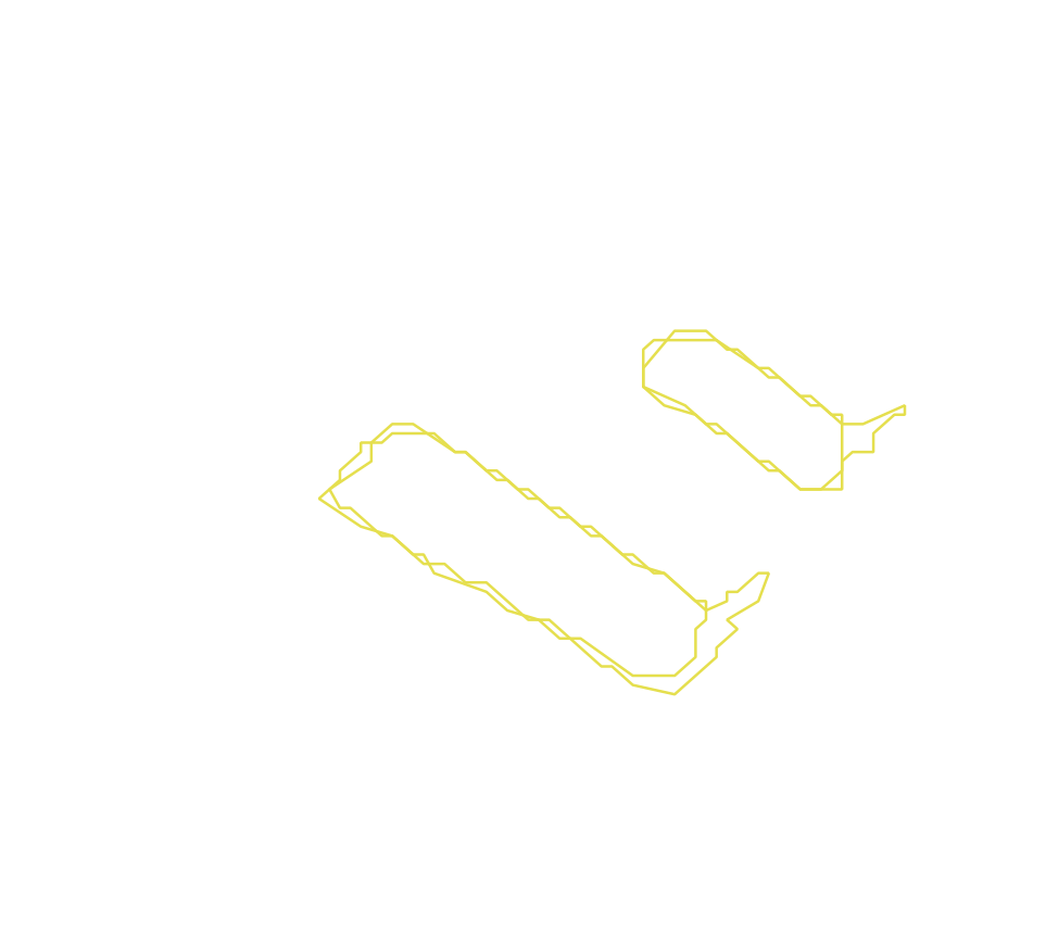 Daksegment met contourlijnen en structuurweergave