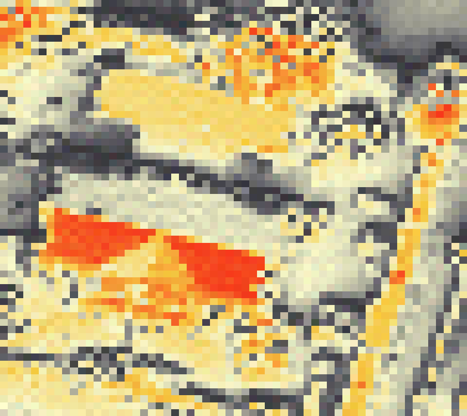 PV-irradiatie op daksegment ingezoomd met intensiteitsverdeling van zonlicht