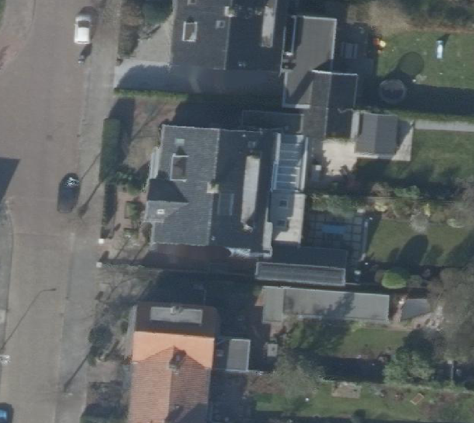 True ortho Luchtfoto op daksegment