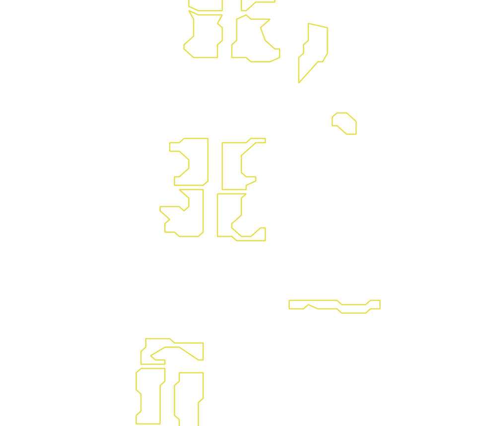 Daksegment met contourlijnen en structuurweergave