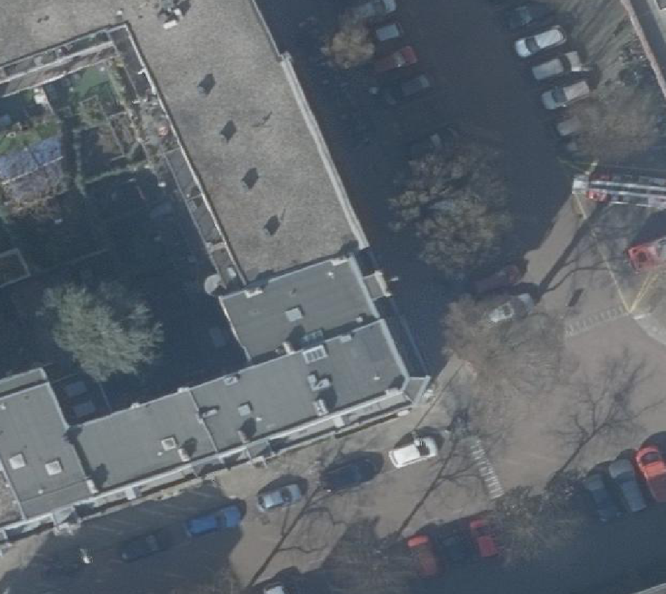 True ortho Luchtfoto op daksegment