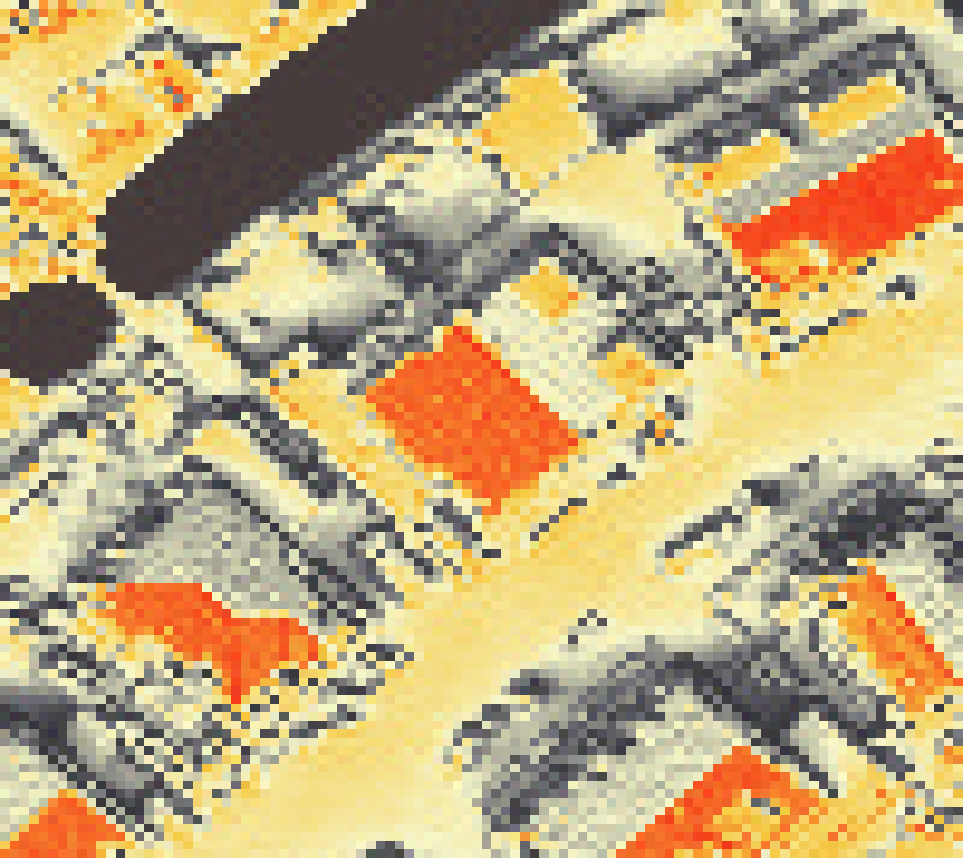 PV-irradiatie op daksegment met intensiteitsverdeling van zonlicht