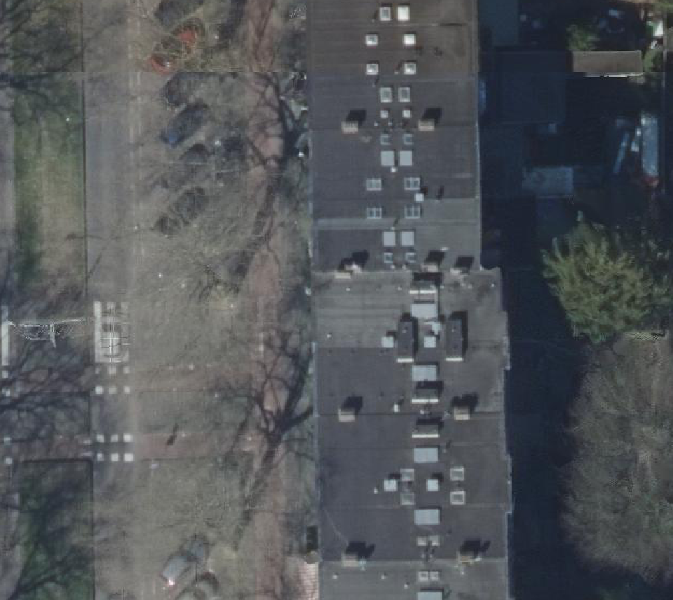 True ortho Luchtfoto op daksegment