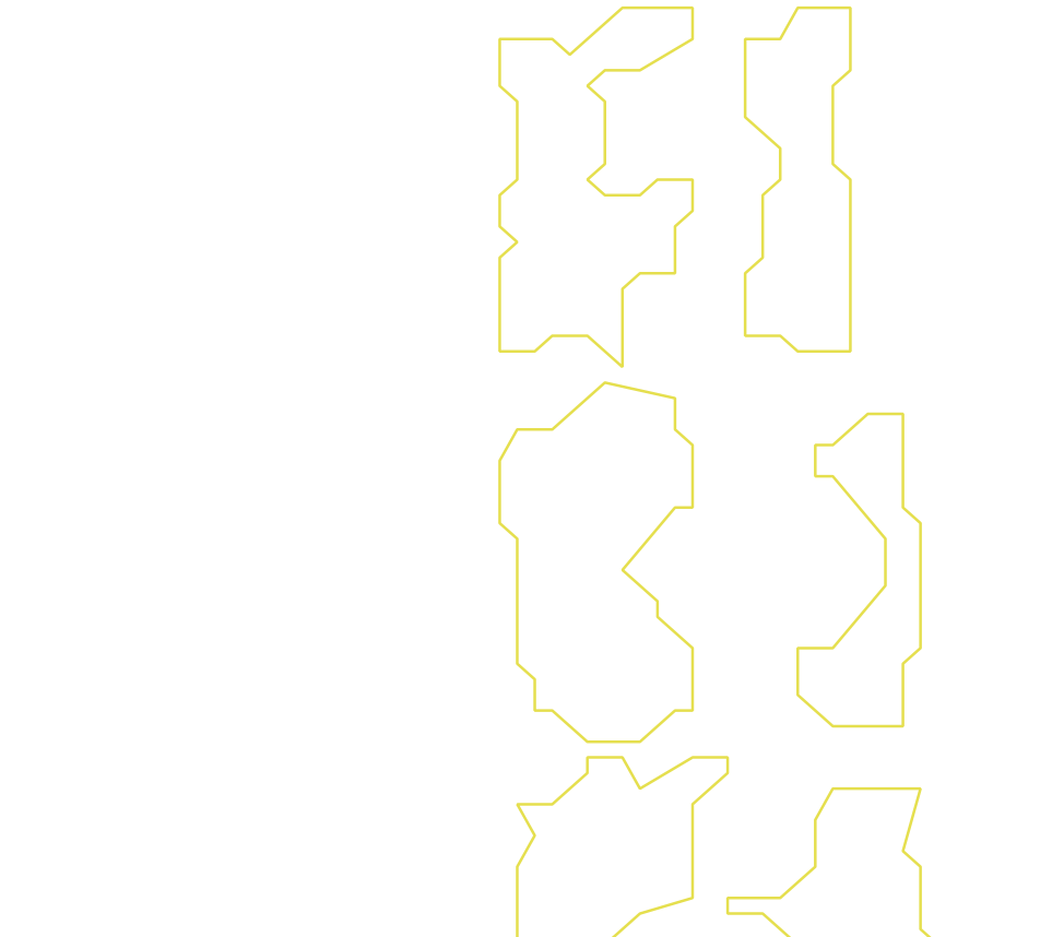 Daksegment ingezoomd met contourlijnen en structuurweergave