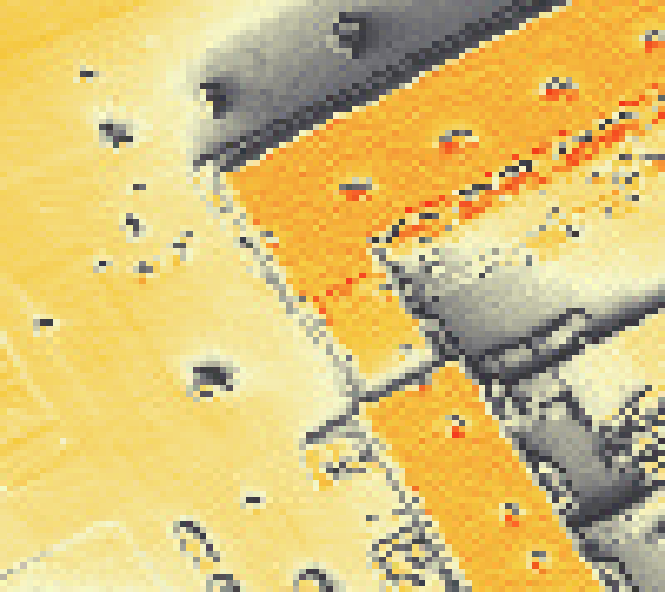 PV-irradiatie op daksegment met intensiteitsverdeling van zonlicht