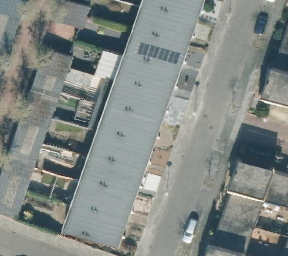 True ortho Luchtfoto op daksegment