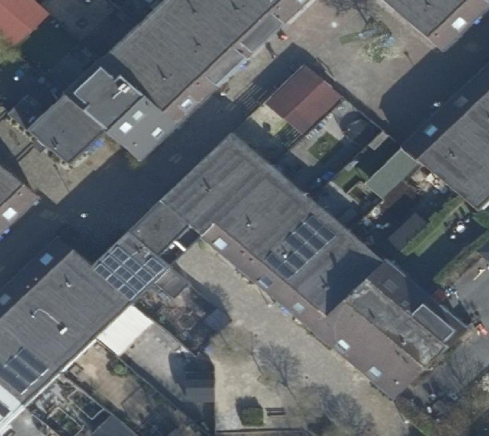 True ortho Luchtfoto op daksegment