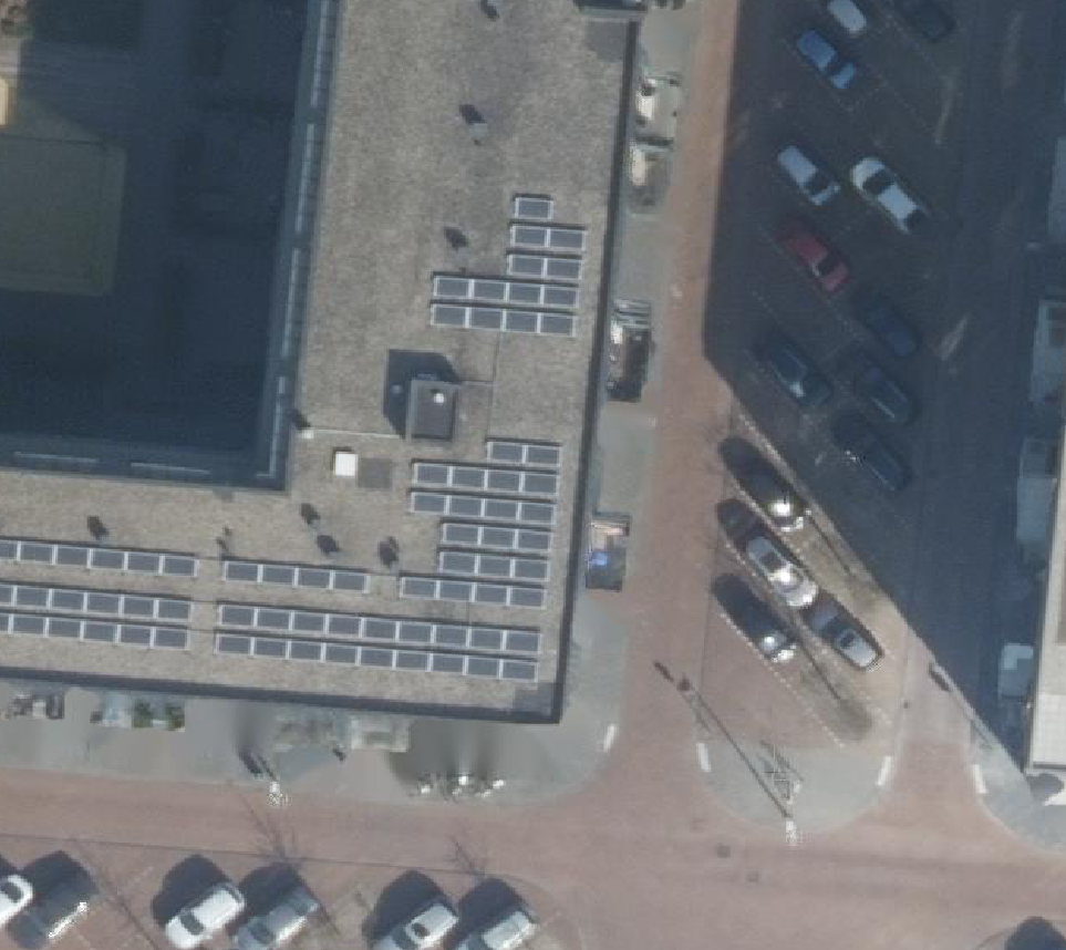 True ortho Luchtfoto op daksegment