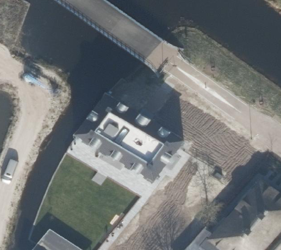 True ortho Luchtfoto op daksegment