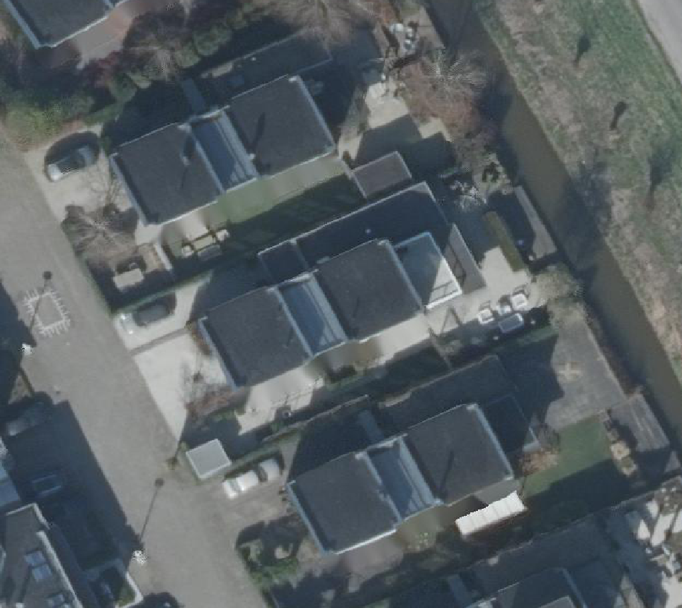 True ortho Luchtfoto op daksegment