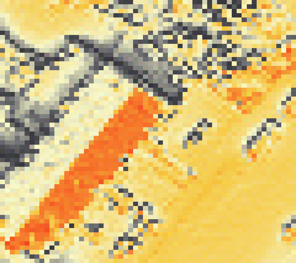 PV-irradiatie op daksegment ingezoomd met intensiteitsverdeling van zonlicht