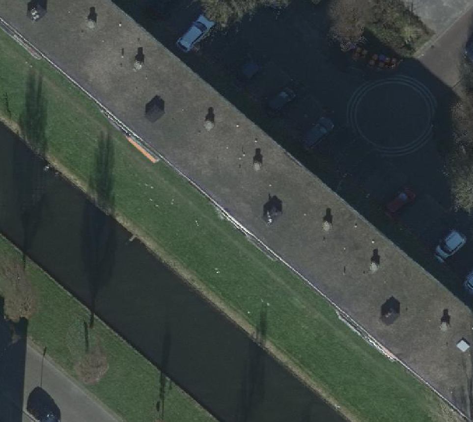 True ortho Luchtfoto op daksegment