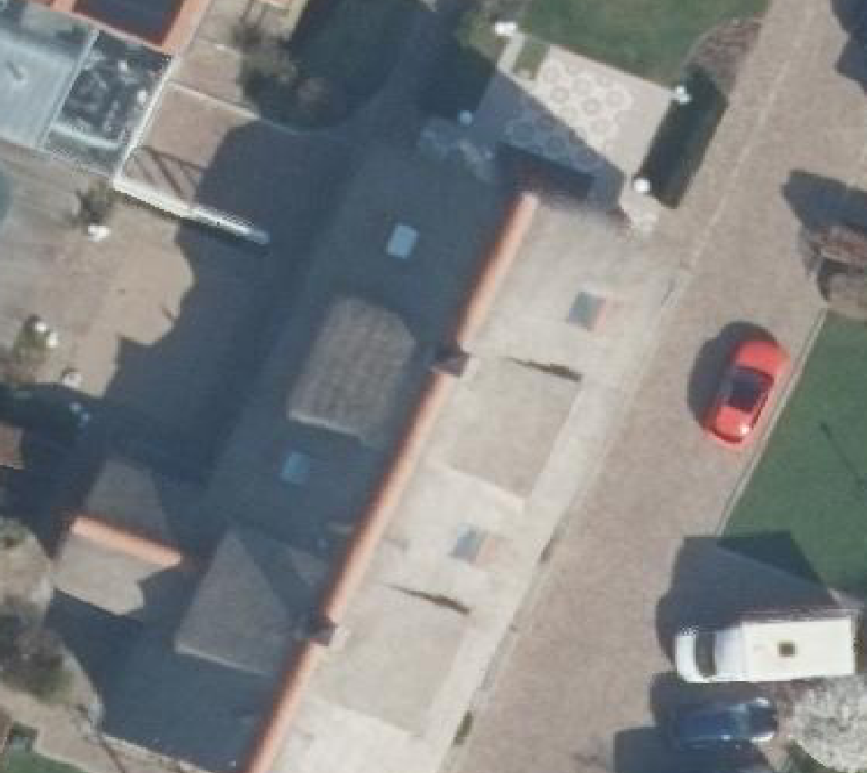 True ortho luchtfoto van Groenekan met zicht op woning
