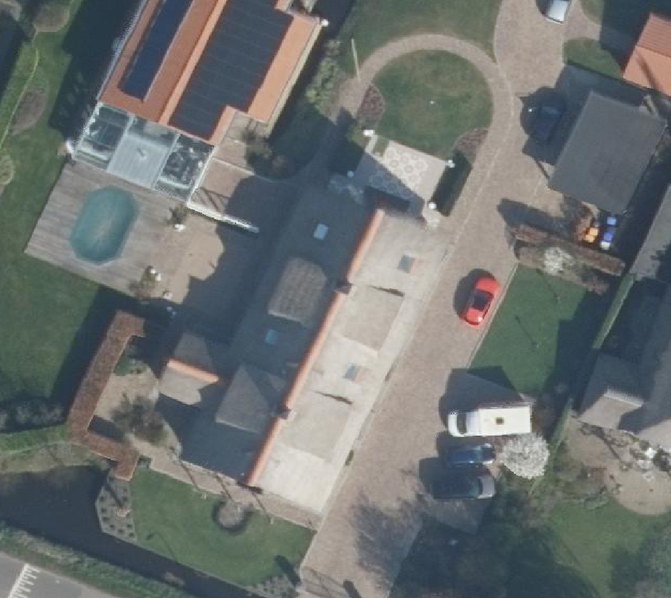 True ortho Luchtfoto op daksegment