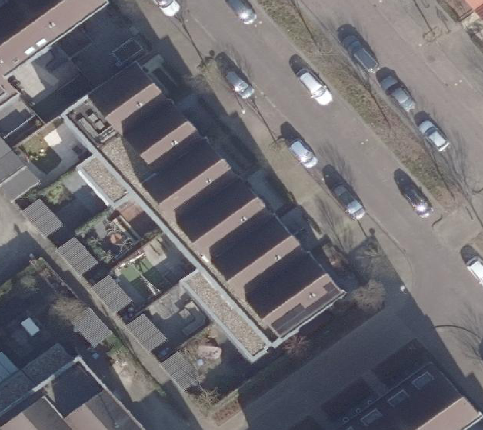 True ortho Luchtfoto op daksegment