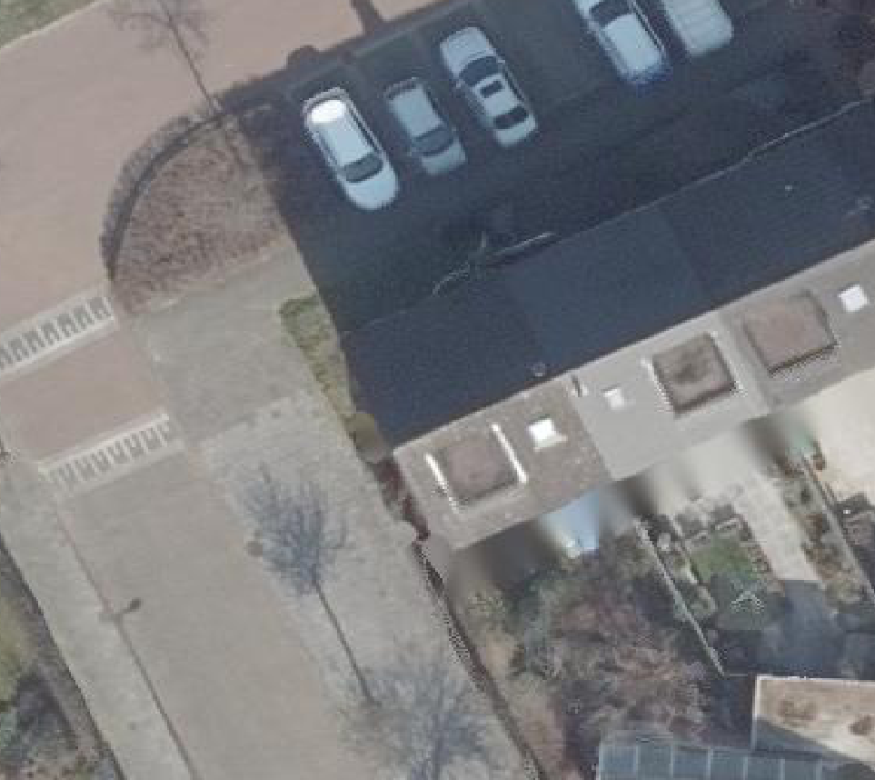 True ortho luchtfoto van Rosmalen met zicht op woning
