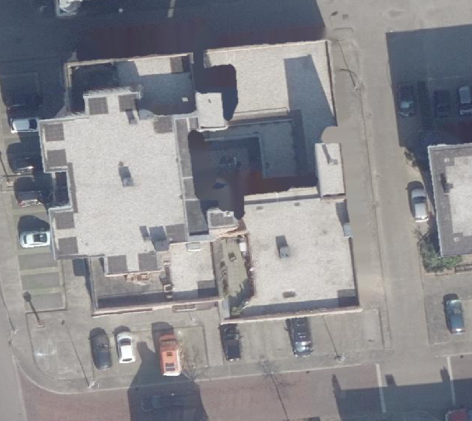 True ortho Luchtfoto op daksegment