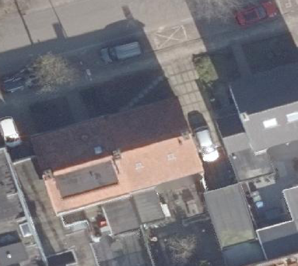 True ortho luchtfoto van Rosmalen met zicht op woning