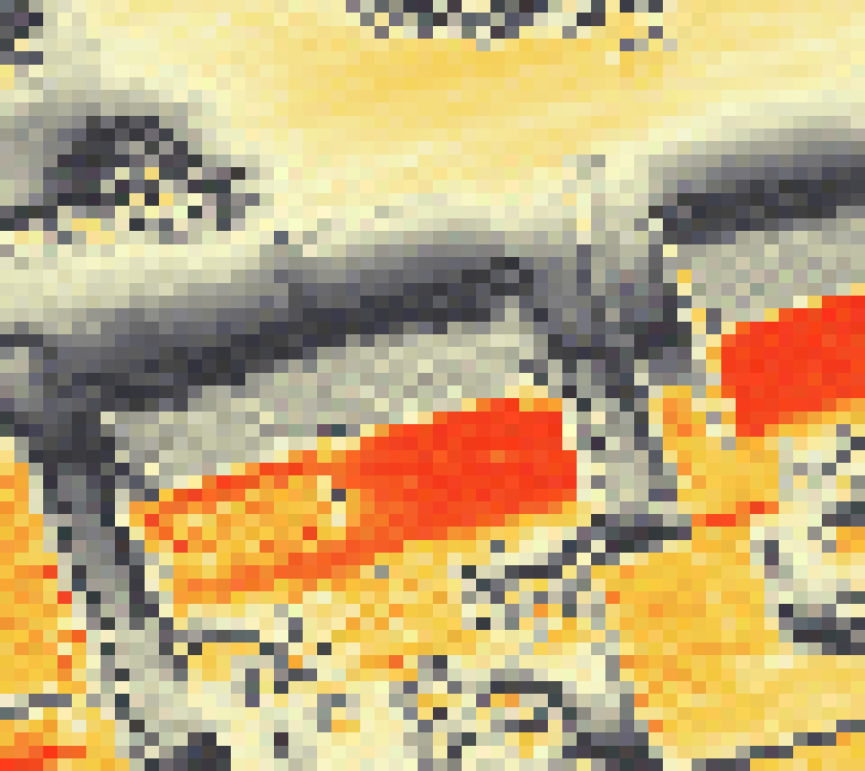 PV-irradiatie op daksegment ingezoomd met intensiteitsverdeling van zonlicht