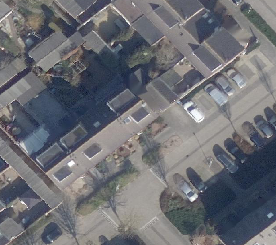 True ortho Luchtfoto op daksegment