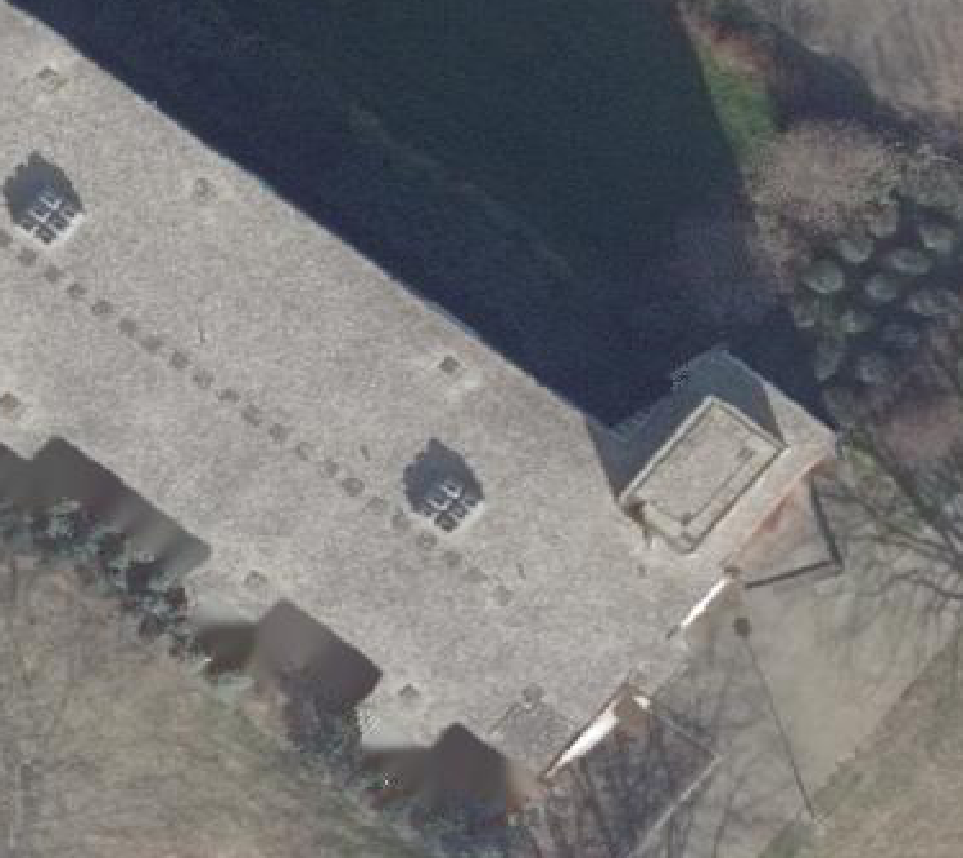 True ortho Luchtfoto op daksegment ingezoomd