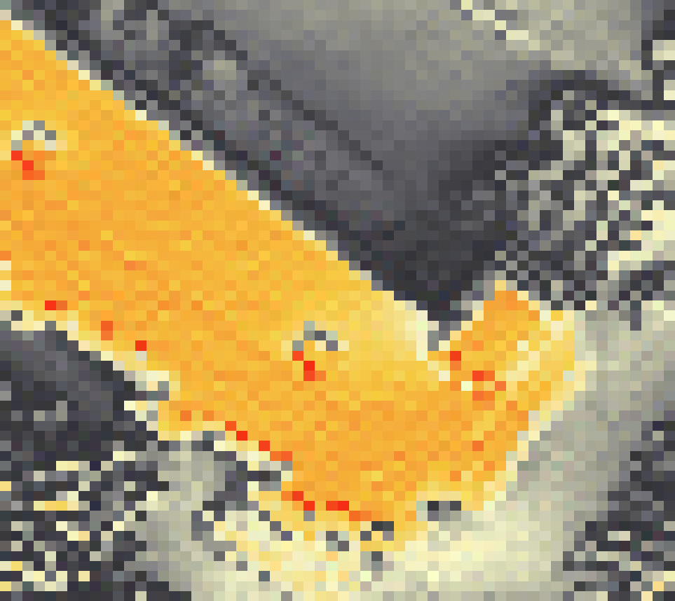 PV-irradiatie op daksegment ingezoomd met intensiteitsverdeling van zonlicht