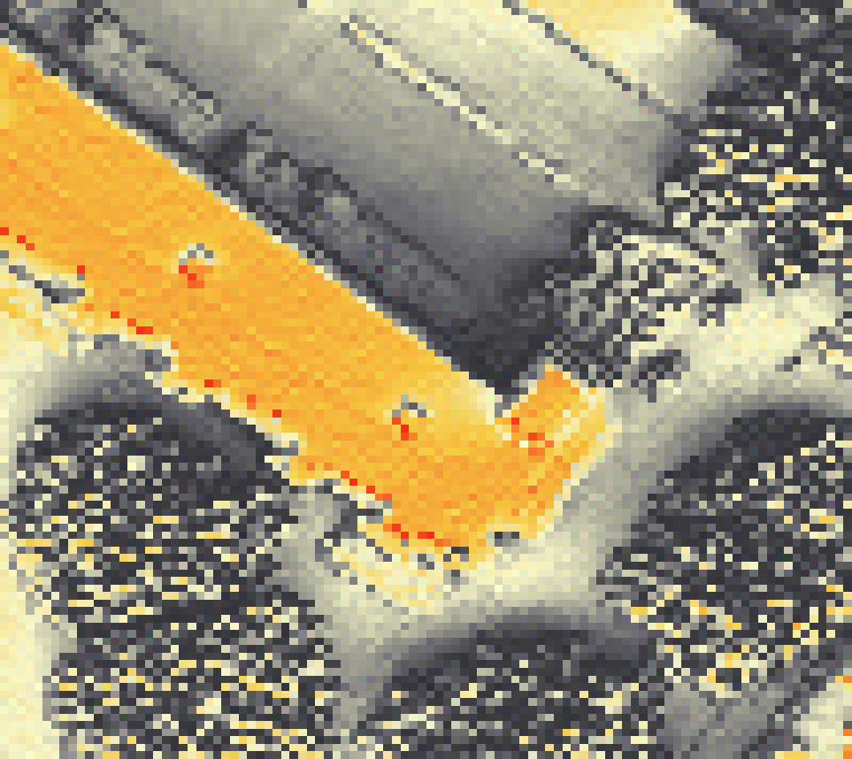 PV-irradiatie op daksegment met intensiteitsverdeling van zonlicht