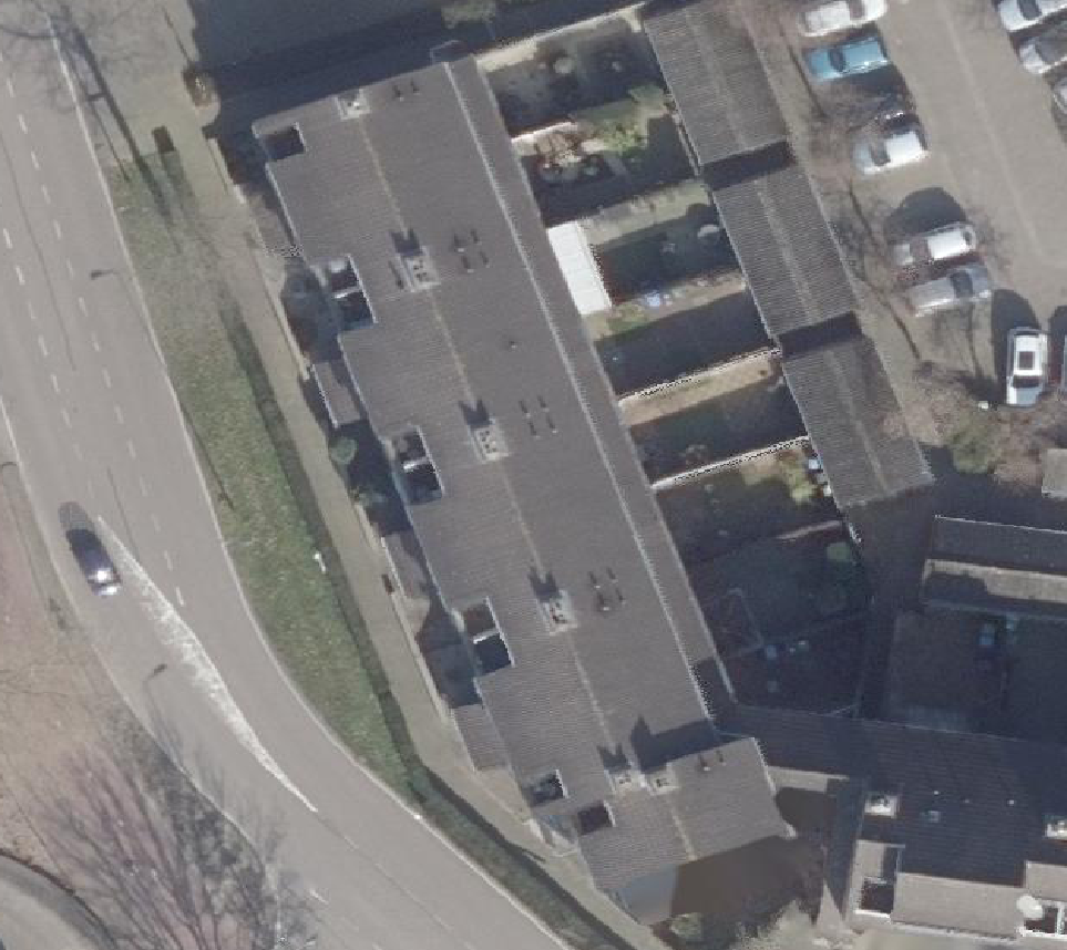 True ortho Luchtfoto op daksegment