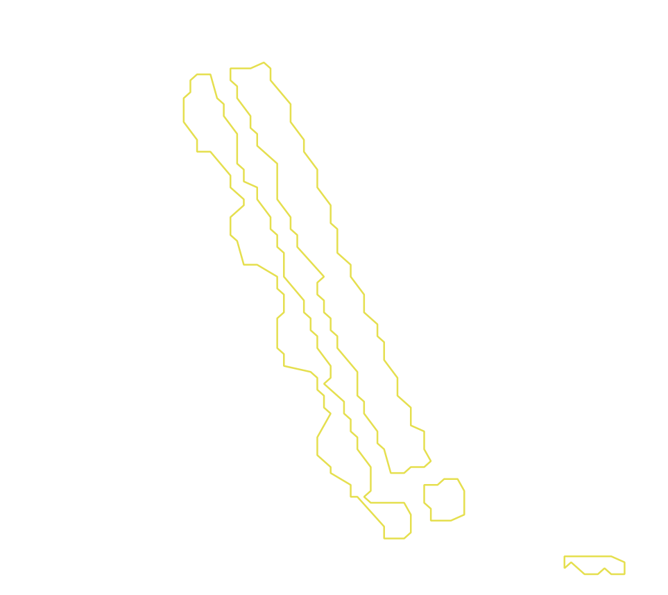 Daksegment met contourlijnen en structuurweergave