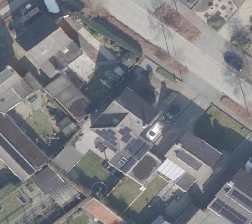 True ortho Luchtfoto op daksegment