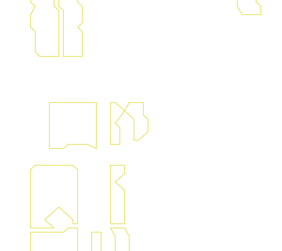 Daksegment ingezoomd met contourlijnen en structuurweergave