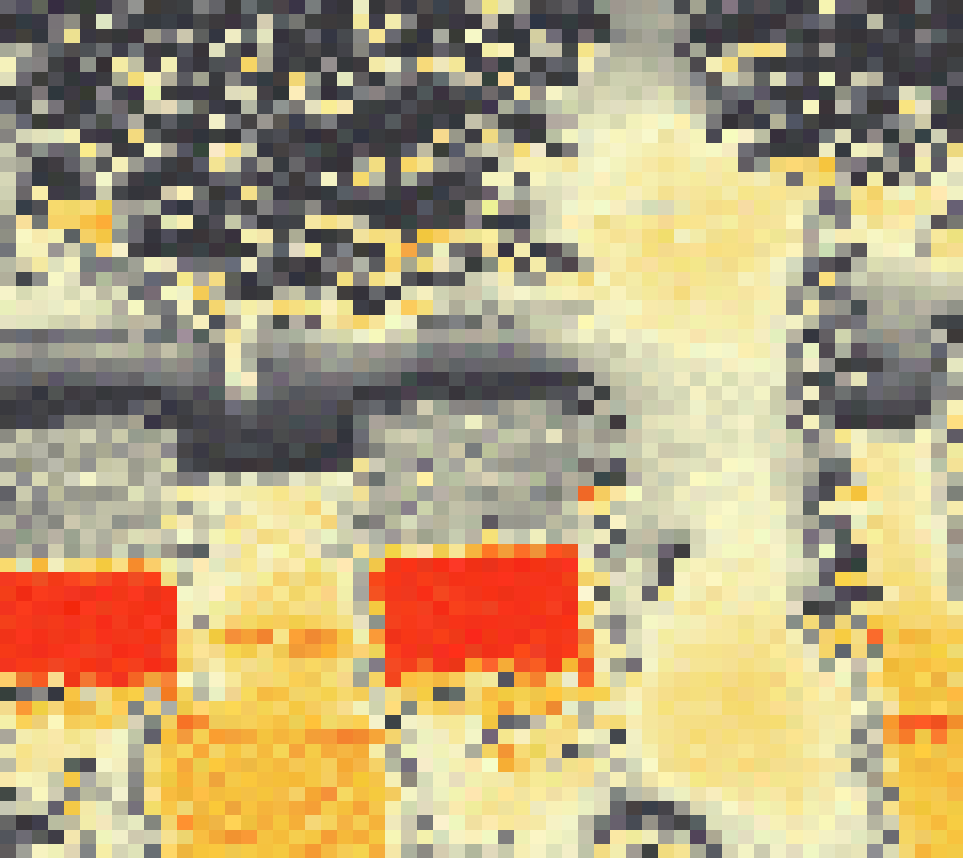 PV-irradiatie op daksegment ingezoomd met intensiteitsverdeling van zonlicht