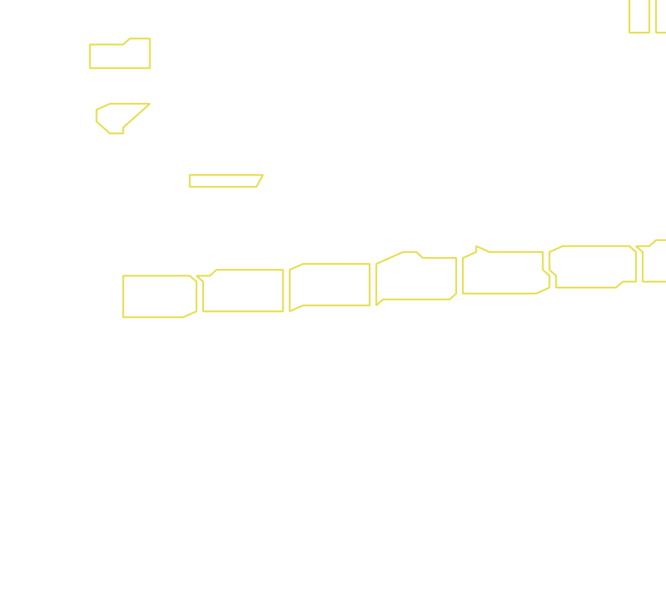 Daksegment met contourlijnen en structuurweergave