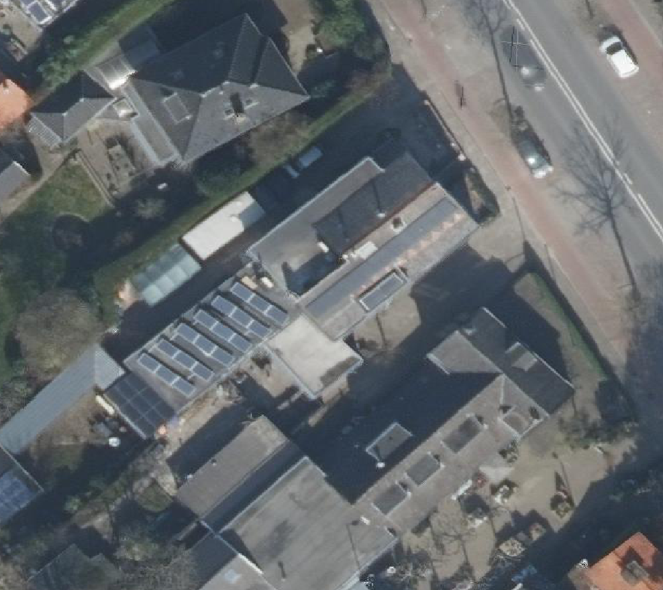 True ortho Luchtfoto op daksegment