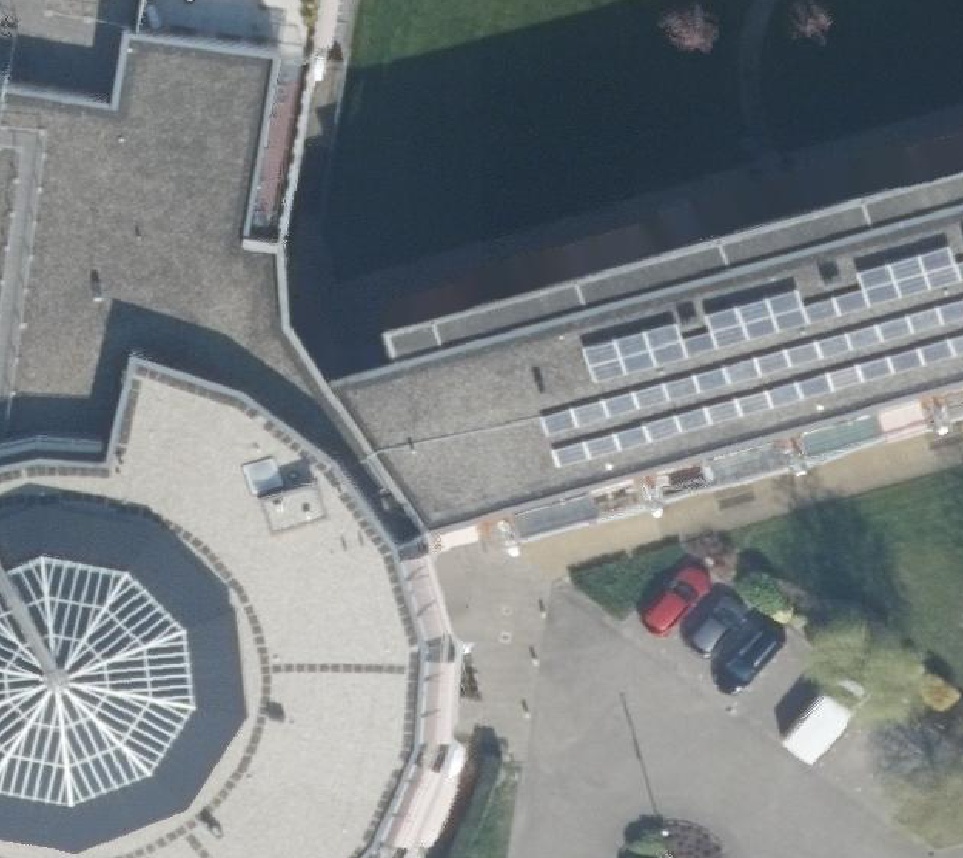 True ortho Luchtfoto op daksegment