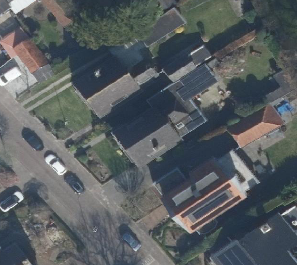 True ortho Luchtfoto op daksegment