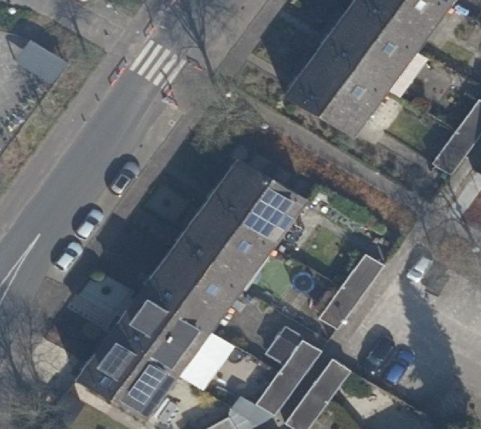 True ortho Luchtfoto op daksegment
