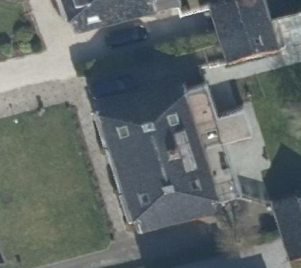 True ortho luchtfoto van Soest met zicht op woning