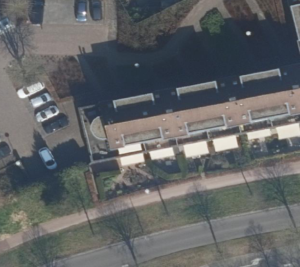 True ortho Luchtfoto op daksegment