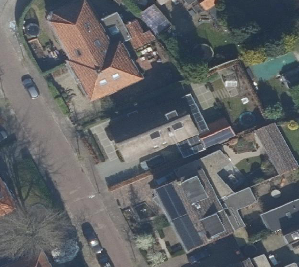 True ortho Luchtfoto op daksegment