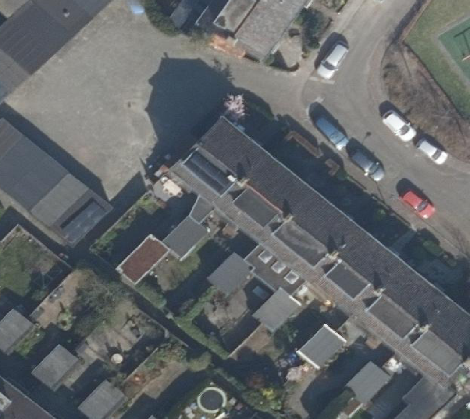 True ortho Luchtfoto op daksegment
