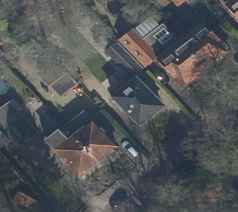 True ortho Luchtfoto op daksegment
