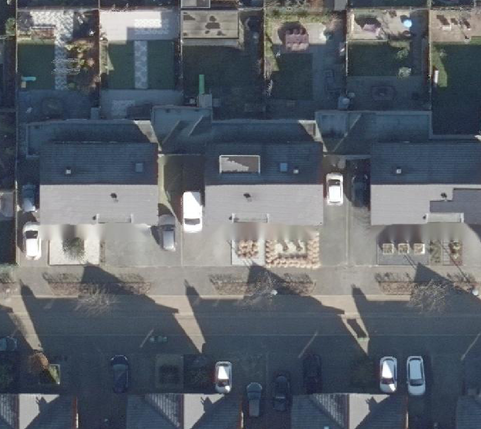 True ortho Luchtfoto op daksegment