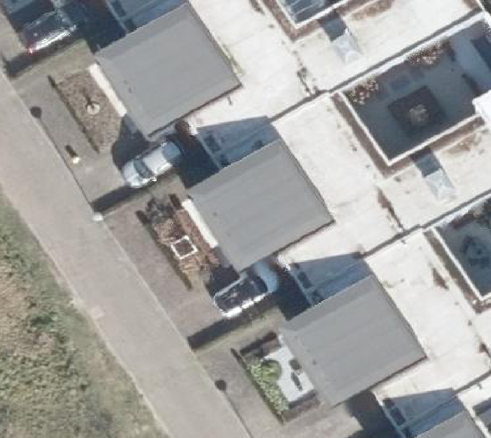 True ortho luchtfoto van Veghel met zicht op woning