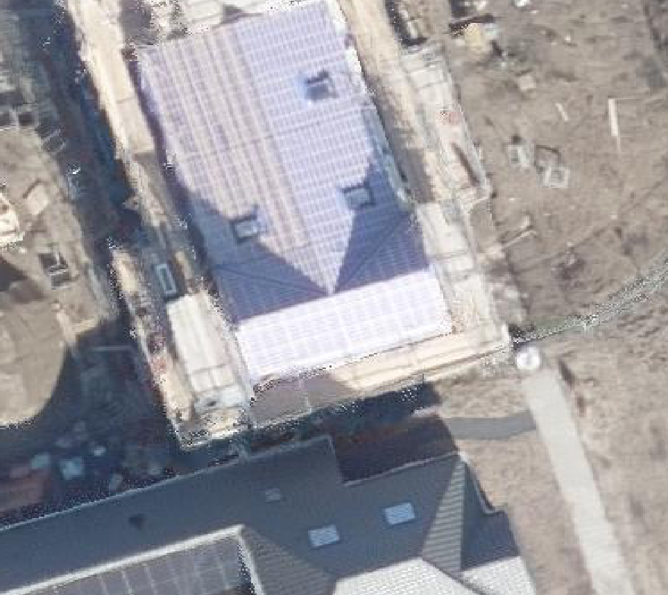 True ortho luchtfoto van Erp met zicht op woning