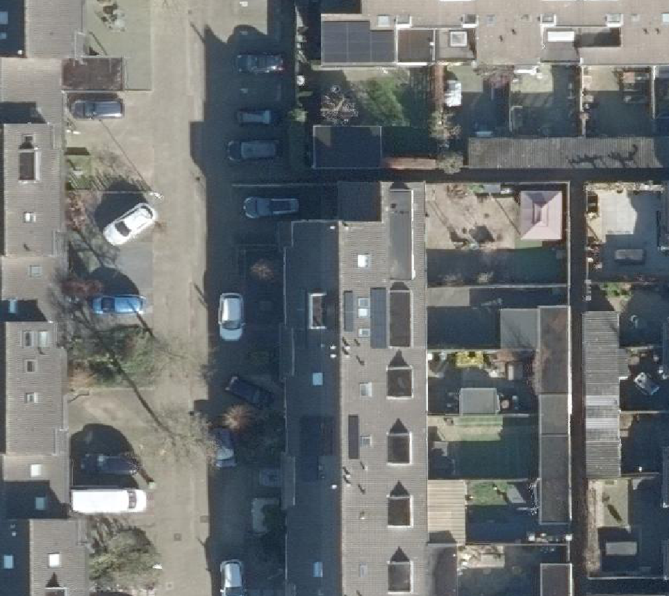 True ortho Luchtfoto op daksegment