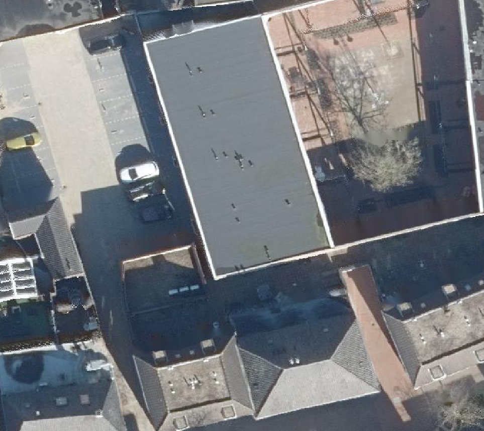 True ortho Luchtfoto op daksegment